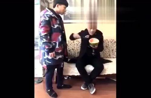 小弟斗嘴大哥吃瓜